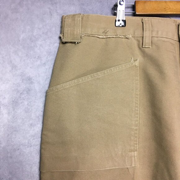 Blaklader Mens Cargo Work Pants size 42x32 Brown Thick‎ Canvas Pockets Trades - Picture 10 of 16